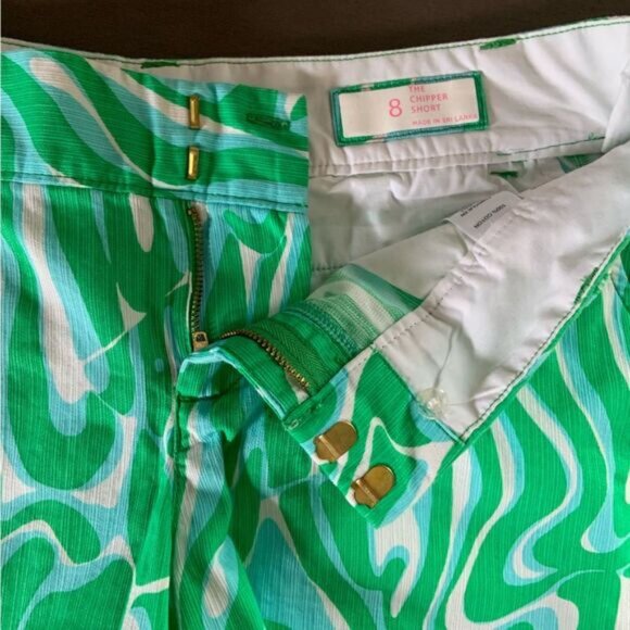 LILLY PULITZER Women’s Finders Keepers The Chipper Short Green Blue White Size 8 - Picture 7 of 14